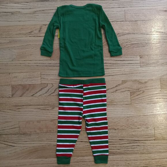 Sleepytime Infant Pajama Set 6 Months Green Dreaming of a White Christmas NEW - Picture 5 of 8